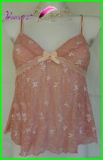 Caraco - Bustier Modèle BRENDA MIRIALE Saumon broderie Taille S M L XL - AC78