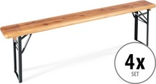 4x Banc Bois Pliant Léger