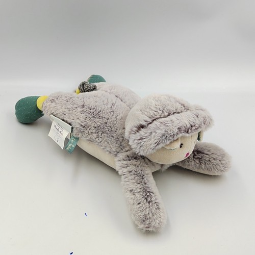 Doudou vibrant chat gris bleu