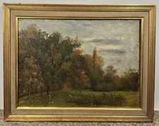 Huile sur panneau XXe suiveur