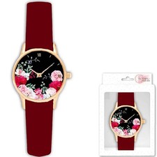 Montre fantaisie Fleurs pour Femme - rouge