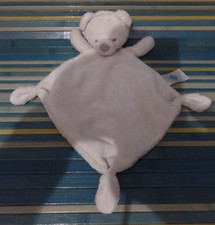 S11P / doudou ours plat blanc cassé crème nez gris TEX BABY