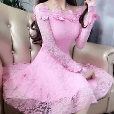 Femme 3D Floral Dentelle Robe
