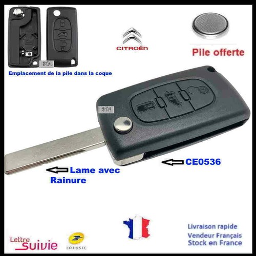 Boitier coque clé citroën - coque,