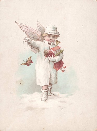 Vieux papier chromo angelot - vieux,