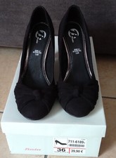 Bata - Escarpins noirs élégants avec  noeuds - Noir - P. 36