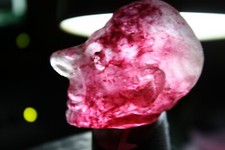 2 Têtes humaines Pate de Verre sablé Sculpture statue Français Art Vallauris