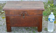 -RARE BEAU COFFRE DE MARIAGE MINIATURE XVIIIe Objet de Maîtrise Meuble d'ENFANT