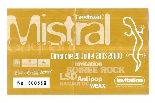 Rare ticket billet concert - concert,
