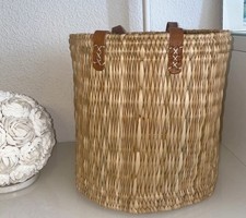 Panier Artisanal Jonc et Cuir