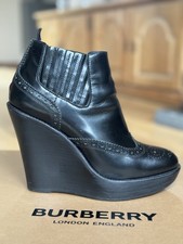 Burberry Brogue Wedge Chelsea boots
