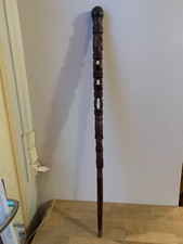 ancienne canne bois sculpté
