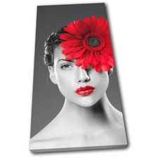 Woman flower red floral - red,