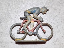 JOUET ANCIEN FIGURINE CYCLISTE ALU COFALU
