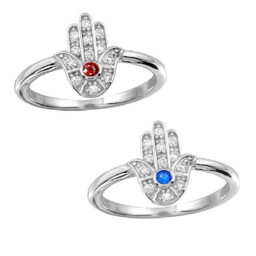 Bague main hamsa argent - hamsa,