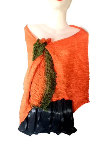 Palme foulard étole soie - Étole,