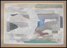 Georges BRAQUE : oiseau coloré, lithographie originale signée 1955