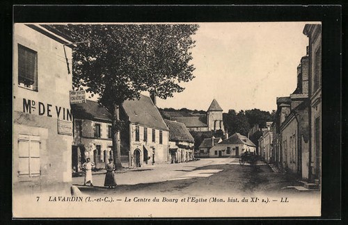 Cpa lavardin centre du - cpa, lavardin,