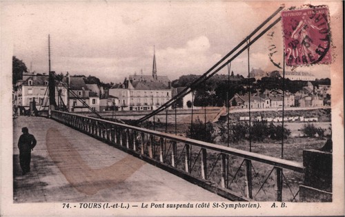 Cpa tours le pont - cpa,