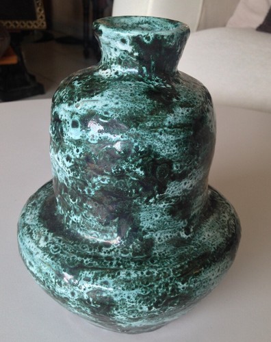 Vase céramique grés vert - céramique,