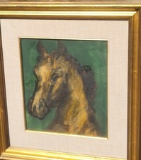 Tableau signé.  Portrait 
