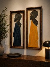 Paire de tableaux africains