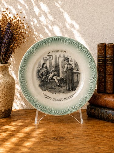 Assiette parlante vintage - assiette,