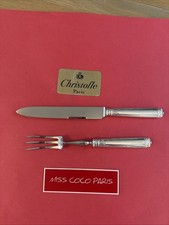 SERVICE GIGOT MALMAISON 33 ET 28CM CHRISTOFLE FRANCE TRÈS BEL ETAT METAL ARGENTÉ