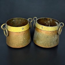 Paire de seaux cuivre laiton