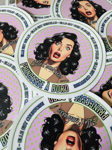 Stickers voiture princesse - stickers,