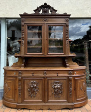 Importante Bibliothèque de Château Renaissance de forme demie lune / H 263cm