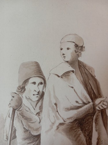 Dessin etude pere fils - fils, father