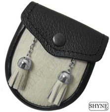 Sporran En Cuir De Veau Blanc