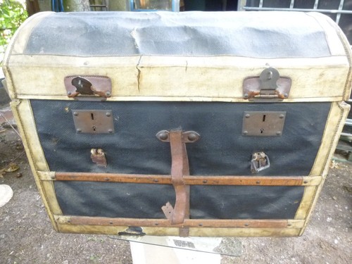 Ancienne grande malle bagage - grande,