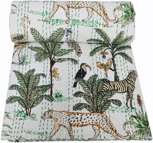 Couvre lit indien vintage - couvre-lit,