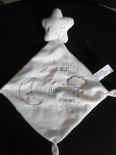 doudou plat étoile blanc