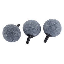 brique d'air rond Forme de boule pour aquarium 30mm  Gris 3 pièces