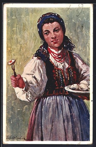 Carte postale artiste femme - carte,
