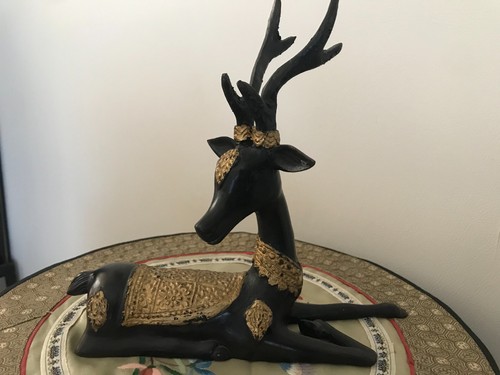 Statuette figurine cerf bronze - figurine,