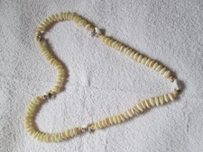 VINTAGE Collier véritables coquillages montés en SAUTOIR  - Blanc