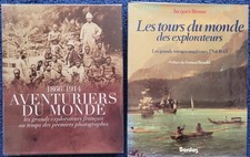 Aventuriers Tours du Monde Explorateurs 2 superbes livres vovages explorations