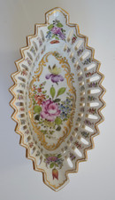 Petite corbeille ajourée en porcelaine du XIXe siècle, Meissen (saxe) Allemagne