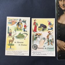2 Chromos Rébus XIXè Chocolat Du Planteur Scraps