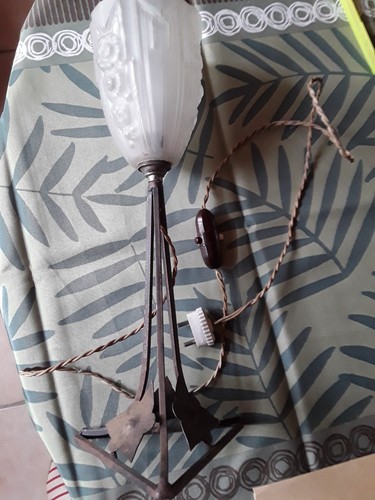 Lampe art deco fer - lampe,