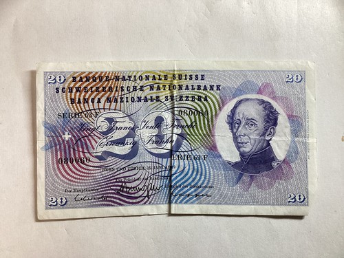 Billet francs suisse - billet, 1969