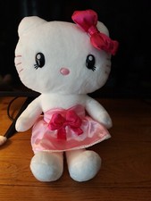 Peluche Chat Hello Kitty Robe Noeud Rose Universal Studios Japan 37 Cm