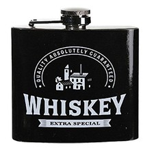 Flasque noire en métal modèle Whiskey