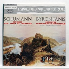 BYRON JANIS ⸺ SCHUMANN Piano Concerto, Sonata no.3, Arabesque ⸺ MERCURY LP NM