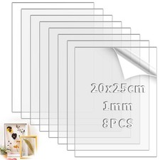 8 Pièces Plexiglass Plaque Transparent 25x20 cm Plexiglass 1mm Plaque Plexigl...