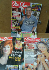 NOUS DEUX Roman photos (lot de 3 revues)MYLENE FARMER+JP PERNAUT+BRIGITTE BARDOT